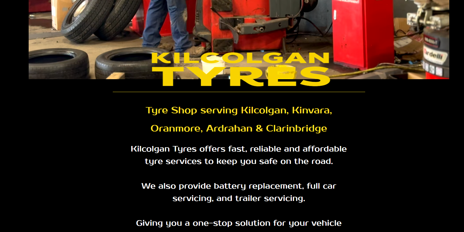 Kilcolgan Tyres website